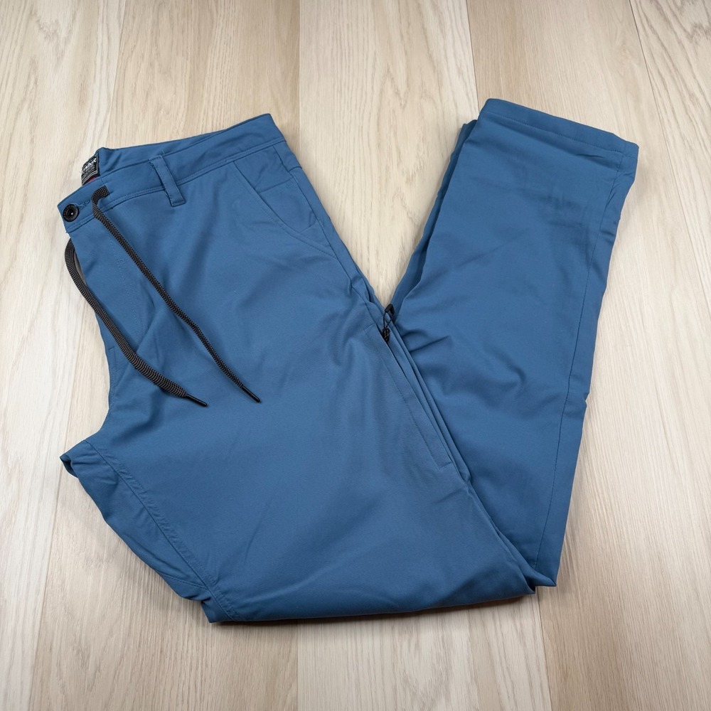 686 Everywhere Collection Mens Blue Merino Wool Lined Slim Fit Pants Size 36x34